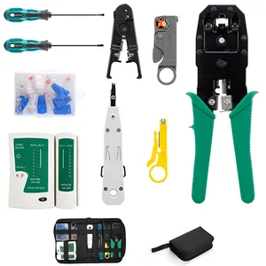 Набор ручных инструментов, профессиональный набор инструментов для ремонта сетевых кабелей LAN и rj45