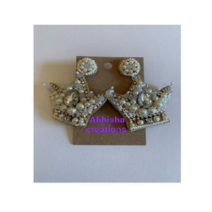 Boucles d'oreilles pendantes en perles faites à la main, bijoux en perles de rocaille pour femmes, accessoires tendance de style bohème - Product Image 3