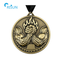 Médaille de bras de fer personnalisée en émail 3D pour le bras de fer