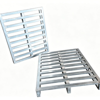 Étagères et rayonnages empilables, rayonnage à palettes robuste, structure solide, entrée 4 voies pour chariot élévateur, rayonnages amovibles, rayonnages en acier pour entrepôts
