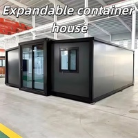 Maison conteneur préfabriquée mobile de 20 pieds, 5 chambres, moderne, extensible et économique, pour usage hôtelier au Kenya