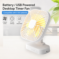 Ventilateur de table électrique personnel USB portable, mini ventilateur de bureau pour chambre, 3 vitesses de vent, rotation à 360°, silencieux, matériau ABS, idéal pour le camping