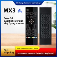 Télécommande sans fil MX3 pour tablette Smart PC Projecteur d'écureuil volant à rétroéclairage coloré en plastique Version colorée