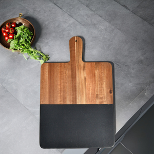 Mármol de Acacia duradero de primera calidad y tabla de cortar de madera de acacia con mango clásico para restaurante de cocina - Product Image 5