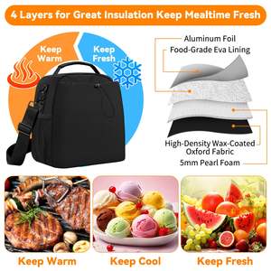 Sac de voyage isotherme avec boîte à lunch pour le camping et les voyages, compatible avec les gobelets Stanley de 40/30 oz, sac isotherme étanche avec poches - Product Image 3