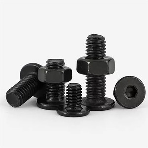 Visserie sur mesure en acier au carbone noir Allen, vis à tête hexagonale creuse M2 x 6 mm, M3 x 8 mm, M4, M5 pour meubles - Product Image 1