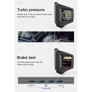 หน้าจอแสดงผลบน OBD2จีพีเอสของยานพาหนะพร้อมมาตรวัดความเร็วนาฬิกาเล่นบนรถมาตรวัดอุณหภูมิติดตั้งง่ายเพื่อความสบายในการขับขี่ - Product Image 6