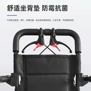 Fauteuil roulant manuel Medco, pliable, léger, argenté, aide à la mobilité pour personnes âgées et handicapées, poids de 7,5 kg, en alliage d'aluminium - Product Image 3