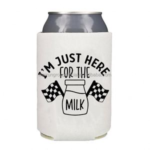Soft Neoprene Insulated Waterproof <b>Drink</b> Holder Sublimation Custom Logo Beverage Can <b>Cooler</b> with Zipper Closure Portable - Product Image 1