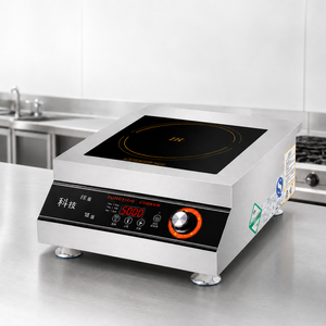 Placa de Inducción Comercial de 5000W, Placa Calefactora Eléctrica de Acero Inoxidable con Control Giratorio para Cocina de Restaurante - Product Image 1