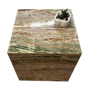 <strong>Bamboo</strong> Green Jade Onyx Side Cubic Coffee Table Onix Block <strong>Furniture</strong> Natural Stone Cube Onyx Marble Table Top - Product Image 2