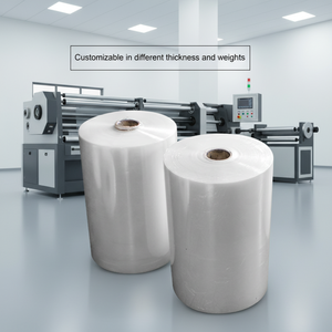Rotolo di <span class=keywords><strong>Film</strong></span> Estensibile Jumbo in LLDPE da 50 kg, Pellicola Protettiva Morbida in Plastica per Imballaggio, Spessore 50 Micron, Larghezza 500 mm per Macchina Riavvolgitrice - Product Image 1