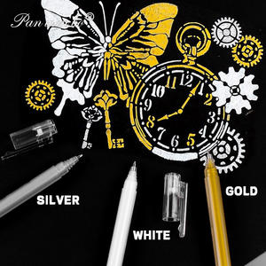 12er Pack 1mm Fine Point Gold Metallic Stifte für Schwarz papier zeichnung, Bullet Journal ing, Karten herstellung, Art Highlight Artists Drawing - Product Image 3