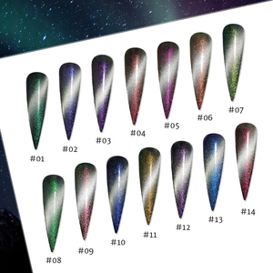 Vernis à ongles en gel UV effet œil de chat Aurora, poudre acrylique pour nail art - Product Image 4