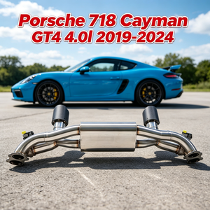 ท่อไอเสียแบบ Catback พร้อมวาล์วสำหรับ 718 Cayman GT4 4.0L ปี 2020-2024, ระบบท่อ X-Pipe สแตนเลส T304 พร้อมระบบควบคุม PSE แบบ OEM และเพิ่มแรงม้า 15 แรงม้า - Product Image 1