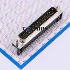 X0337WT7B2 D-Sub/VGA Connector Bent Lead Through Hole Connector Standard D-Sub Male 37P Right Angle Insert - Product Image 1