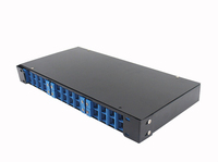 Kotak terminal serat optik 24 inti / port universal tipe rak panel patch serat optik