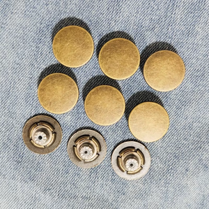 Factory Direct Wholesale Eco-Friendly Zinc Alloy <strong>Buttons</strong> Casual <strong>Plating</strong> <strong>for</strong> Jeans Shirts Clothing - Product Image 4