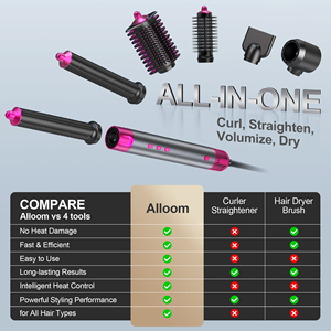 Xách tay 6 1 tốc độ cao không dây điện tóc Styler Đa-Chức năng thổi máy sấy Hot Air tự động tóc Curler bàn chải cho bận rộn - Product Image 6