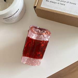 Pince à cheveux en acrylique mignonne en forme de tasse à café et de croissant avec design ajouré, pinces occidentales pour usage quotidien - Product Image 5