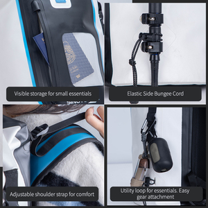 <span class=keywords><strong>Mochila</strong></span> Impermeable SINOTOP de 30L, <span class=keywords><strong>Mochila</strong></span> Seca <span class=keywords><strong>Sumergible</strong></span> para Natación, Senderismo y Pesca, con Cierre Enrollable - Product Image 3