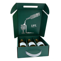 Boîtes d'emballage en carton ondulé réutilisables pour les spiritueux et le vin, pour les colis postaux, avec doublure en éponge - Écologiques et biodégradables