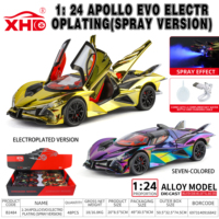 1:24 Maßstab Druckguss-Spielzeugauto-Modell Apollo EVO Legierungsspielzeugauto mit Sprühfunktion, Licht und Musik als Geschenk und Sammlerstück für Kinder
