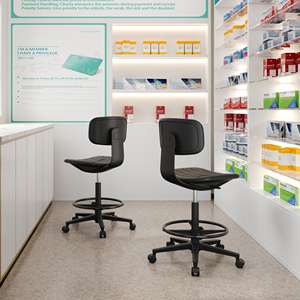 Solución de asiento de hospital médico Silla giratoria para sala de conferencias para visitantes Silla de trabajo para oficina médica <span class=keywords><strong>Laboratorio</strong></span> Doctor Enfermera Silla - Product Image 1