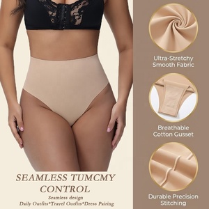 YiQun OEM/ODM Womens <strong>High</strong> <strong>Waist</strong> Seamless Tummy Control Slimming <strong>Underwear</strong> Shaping Thongs Panties Body Shaper for Women - Product Image 3