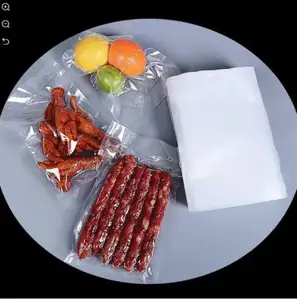Saco plástico grosso para selagem de carne e alimentos a vácuo