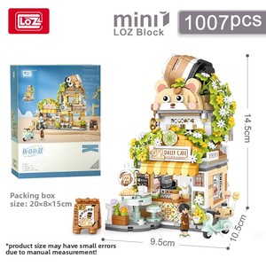 Высококачественные конструкторы из АБС-пластика (860 деталей) для детей 3-14 лет: Кофейня с медведями в китайском стиле, унисекс, низкий MOQ - Product Image 6
