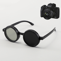 Lunettes de soleil polarisées rondes à teinte réglable pour hommes, 1 à 9 niveaux, avec technologie de lentilles ND9, légères et durables