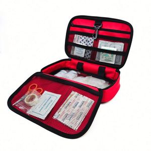 Bolsa de Suministros Médicos para el Hogar, Impermeable, Roja, de Gran Capacidad, para Viajes, Campamento, Primeros Auxilios y Emergencias - Product Image 1