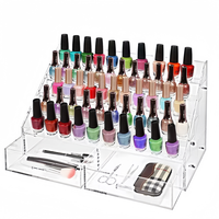 Boîte organisatrice transparente en acrylique pour cosmétiques et huiles essentielles, sans couvercle