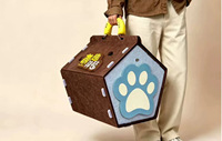 Sac de transport pliable en feutre pour chat, sac de voyage portable pour animaux de compagnie, lit confortable pour chat avec poignée, nid respirant pour chat