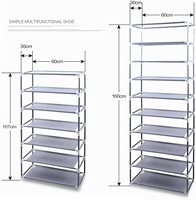 Étagère à Chaussures et Armoire, Rangement pour Chaussures, Meuble en Tissu Métal et Fer, Modèle Maison, Meilleure Vente
