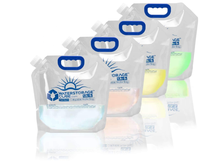 Pichet de rangement en plastique transparent PLA de qualité alimentaire sans BPA sac de boisson de 1 gallon sac de récipient d'eau pliable de qualité supérieure emballage personnalisé
