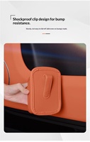 Kits d'intérieur de voiture en cuir de luxe Micora : porte-gobelet latéral à suspendre, boîte de rangement, support de téléphone, poubelle pour boisson, support de siège arrière