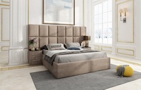 Lit Double Simple et nordique, Design de luxe, en tissu, ensemble de meubles de chambre à coucher