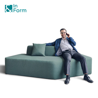 Sofá Modular de 3 Plazas para Oficina, Clínica, Salón, Centro Comercial, Área de Espera y Descanso, Muebles para Contratos de Proyectos