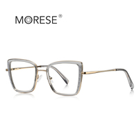 MORESE 3146 montures optiques bleu lumière bloquant métal TR cercle lunettes clair noir blanc cadres pour femmes lecture ordinateur