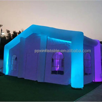 Tente de fête gonflable géante avec éclairage LED, personnalisable, pour mariage, salle VIP, usage commercial, avec des couleurs vives