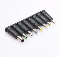 8-en-1 universel prises cc adaptateur d'alimentation tête de Conversion 5.5mm X 2.1mm femelle à mâle adaptateur d'alimentation connecteur Jack embouts