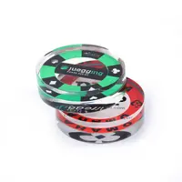 Großhandel kunden günstigen preis bunte reise runde acryl jetton poker chips set für spielen spaß