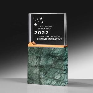 पेशेवर कस्टम लोगो संगमरमर आधार शील्ड क्रिस्टल ग्लास बाइबिल ट्रॉफी पट्टिका उत्कृष्ट सम्मान पुरस्कार - Product Image 4