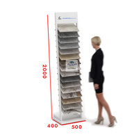 Présentoir métallique sur pied, moderne et simple, anti-rouille, pour pierres, idéal pour les magasins de matériaux de construction, optimisation de l'espace, vente en gros sur mesure