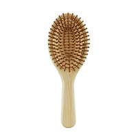 Ensemble de brosses et peignes en bambou pour femmes et hommes cheveux épais, fins, bouclés, droits, secs ou humides