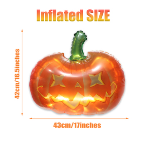 Cymylar Halloween Twinkling Pumpkin Mylar Foil Balloon Orange Smile Globos Ballons pour Trick or Treat Events Christmas Boo Day - Product Image 3