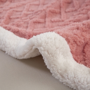 Vente en gros de couvertures en taffel chaud épaissi d'automne et d'hiver velours de lait épaissi couverture polaire de loisirs tridimensionnelle double - Product Image 6