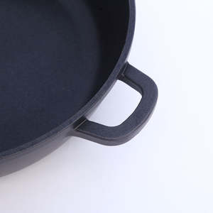 <span class=keywords><strong>Aluminium</strong></span> moulé sous pression 20cm 24cm 28cm 32cm Revêtement <span class=keywords><strong>en</strong></span> granit Wok Pot Casserole peu profonde - Product Image 4